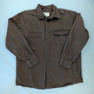 High Sierra Vintage Men's Sz. Large Denim Brown Western Casual Button Down Shirt